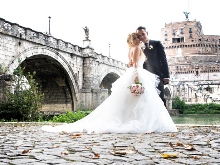flavia e daniele a Castel Sant'angelo foto matrimonio roma